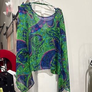 Show Me Your MuMu Green and Blue Tunic